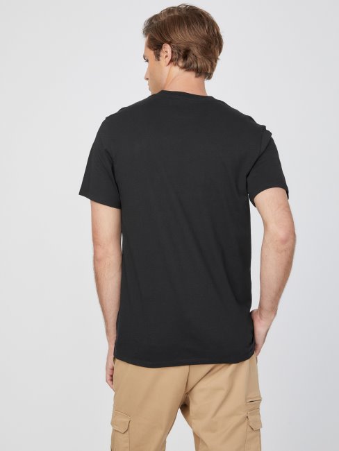 T-shirt à Logo Guess Eco Lin Noir De Jais