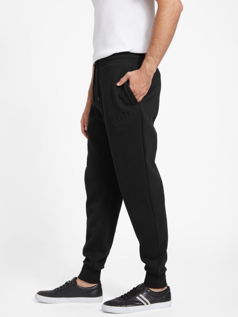 Guess - Pantalon De Jogging à Logo Harvey éco Noir Jais