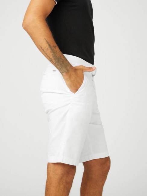 Short Sans Pinces Stretch Abel Blanc Pur Guess