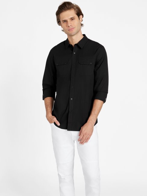 Tee Shirt Marco Guess Noir De Jais