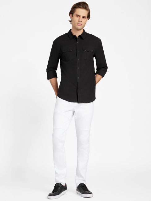 Tee Shirt Marco Guess Noir De Jais