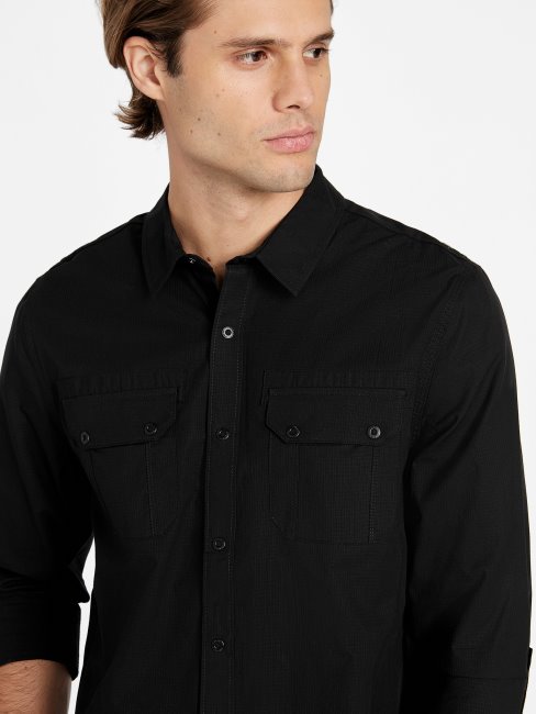 Tee Shirt Marco Guess Noir De Jais