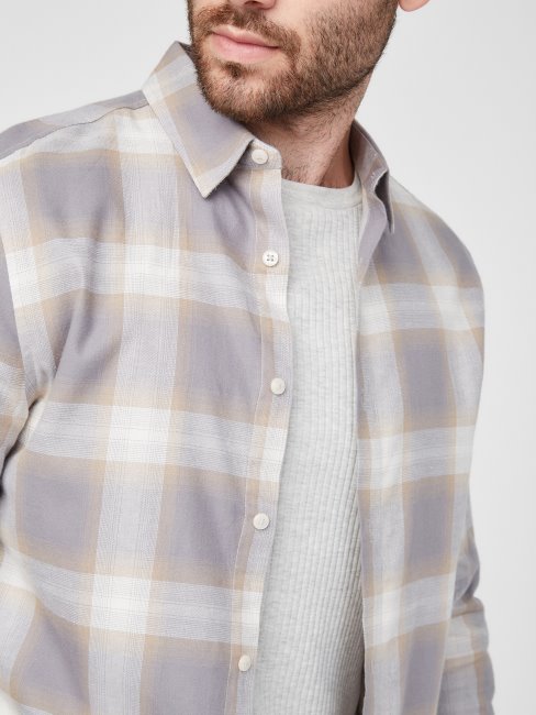 Guess Gaja Chemise à Carreaux à Carreaux Vanille Blush