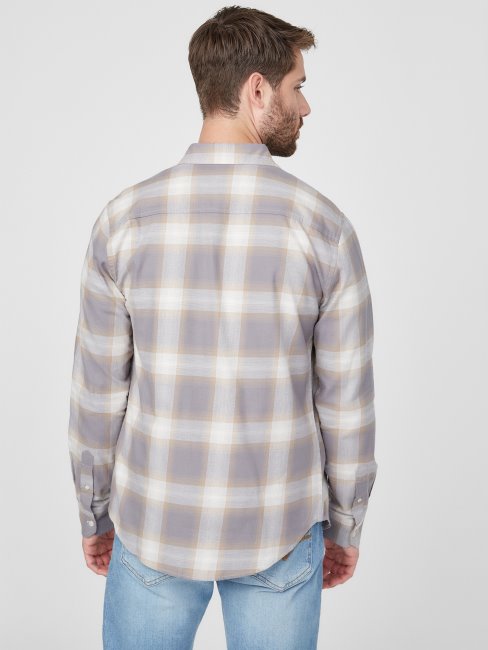 Guess Gaja Chemise à Carreaux à Carreaux Vanille Blush