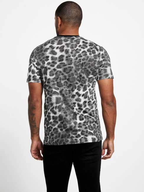 T-shirt Léopard Abello Guess Blanc Pur