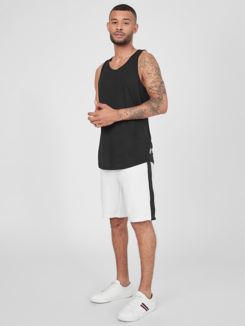 Guess Andrew Short à Bande Logo Blanc Albâtre