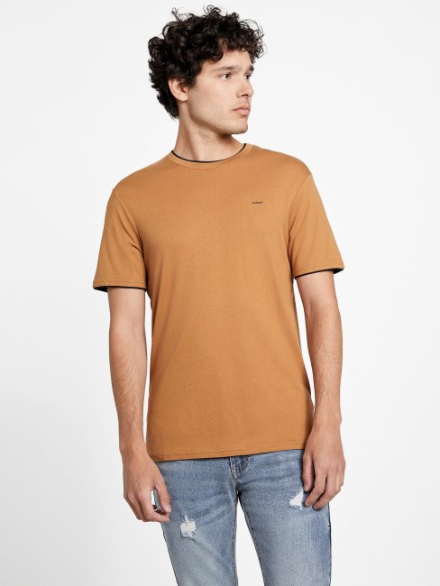 T-shirt Superposé Carmin Guess Marron Topaze