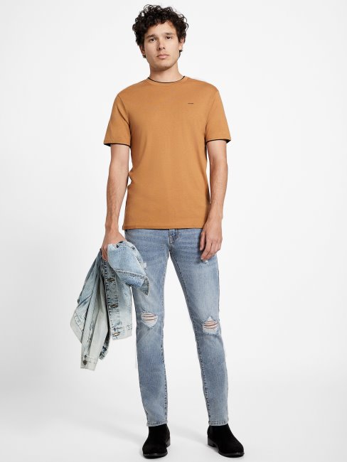 T-shirt Superposé Carmin Guess Marron Topaze