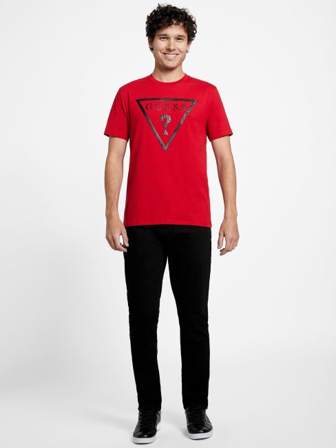 Erikk Logo Tee Varsity Red Guess