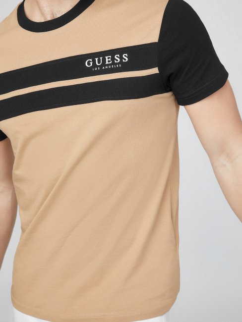 Thom Color-block Logo Tee Guess Taupe Grillé