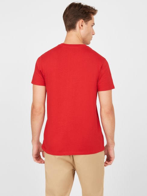 T-shirt à Logo Varsity Rouge Guess Greg