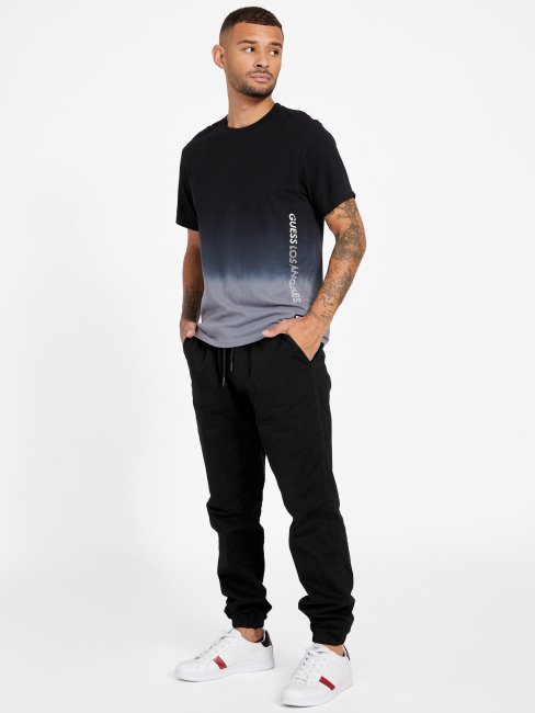 Tee Shirt Olsen Dip-dye Noir Jet Guess