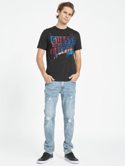 Tee Shirt Logo Chesapeak Noir Jet Guess