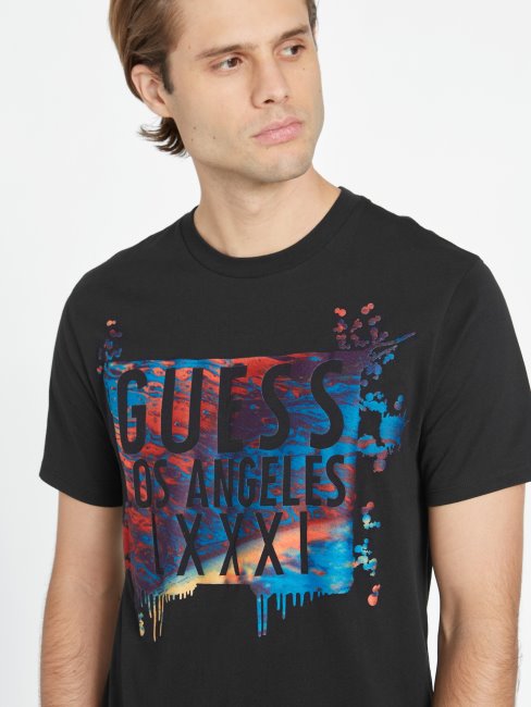 Tee Shirt Logo Chesapeak Noir Jet Guess