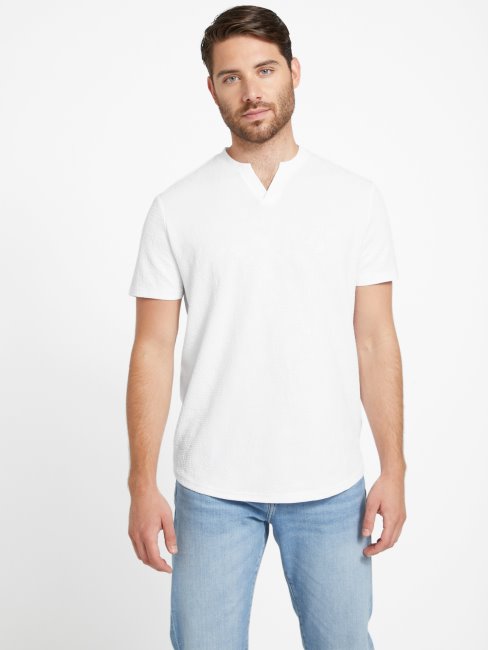 T-shirt Jacquard Romero Guess Blanc Pur