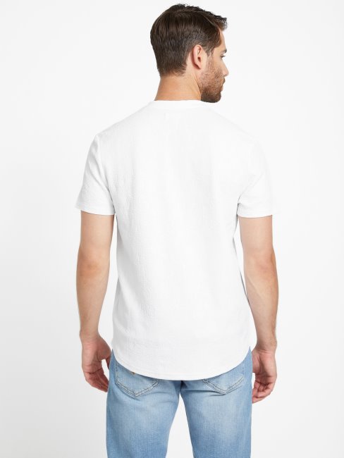 T-shirt Jacquard Romero Guess Blanc Pur