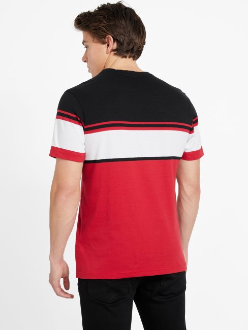 T-shirt à Fente Rayé Rouge Varsity Multi Chucky Devinez