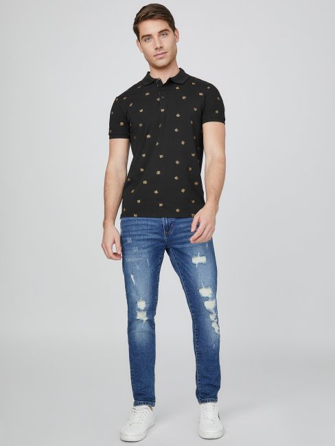 Fallan Roses Polo Noir De Jais Deviner