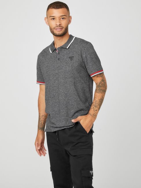 Polo Guess Multi Richie Noir De Jais