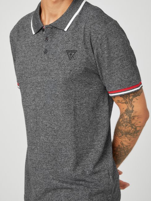 Polo Guess Multi Richie Noir De Jais