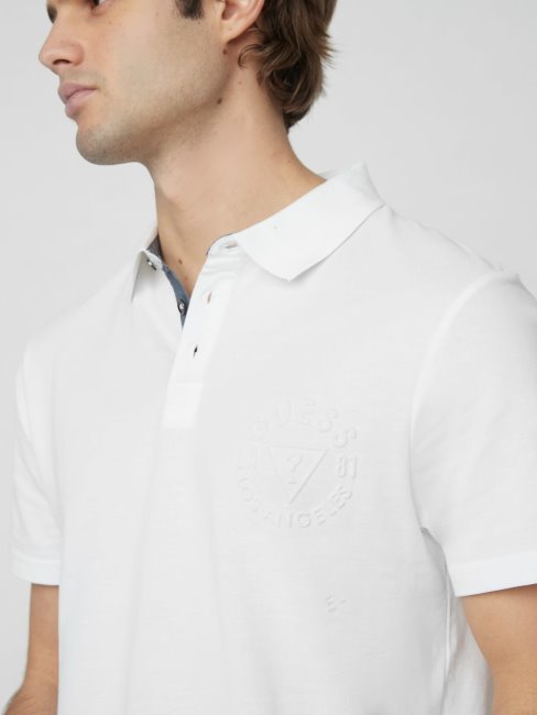 Polo Guess Keith Blanc Pur
