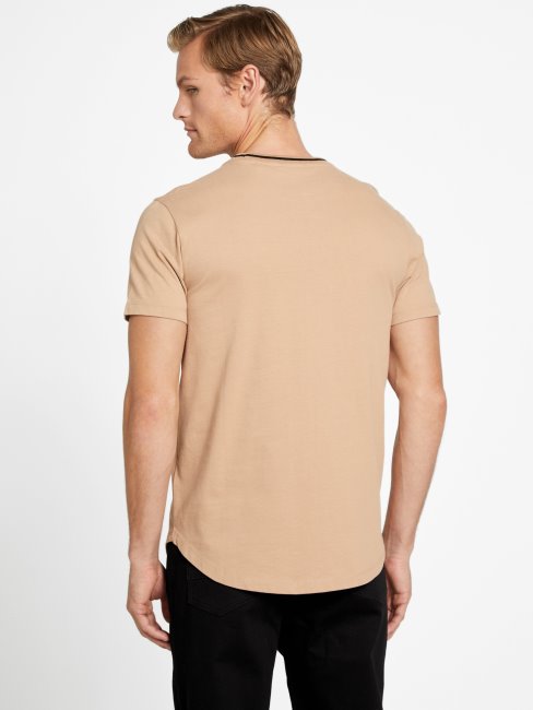 T-shirt Long Zade Ras Du Cou Guess Taupe Grillé