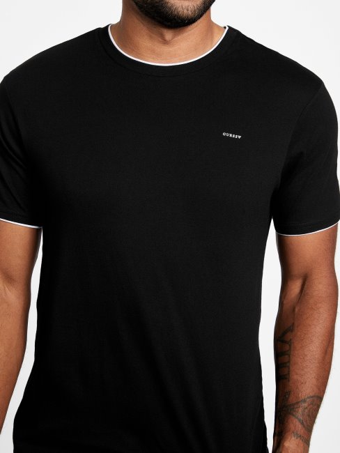 T-shirt à Superposition Carmin Noir De Jais Guess