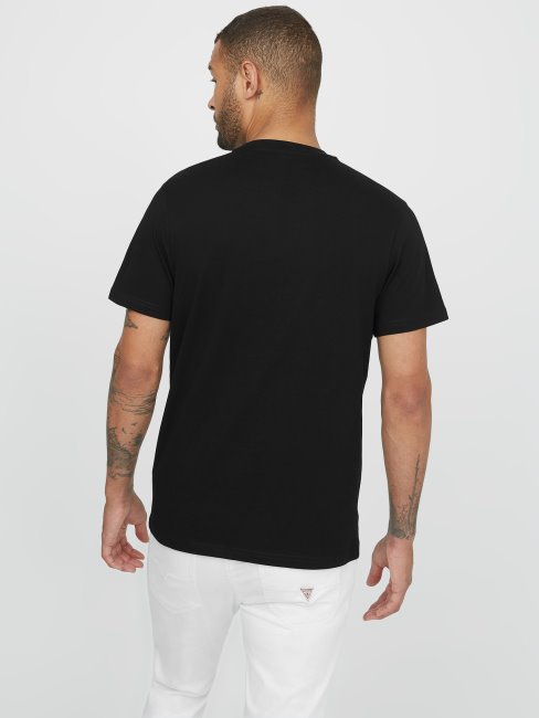 Tee Shirt Tête De Mort Bucker Noir Jet Guess
