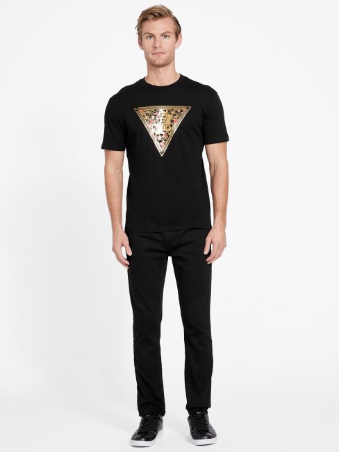 Tee Shirt Guess Trenton Ras Du Cou Jet Noir