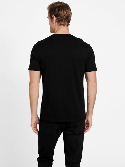 Tee Shirt Guess Trenton Ras Du Cou Jet Noir