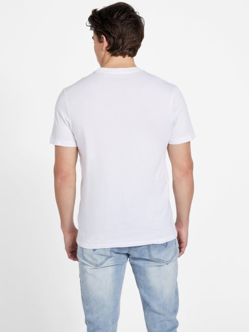 T-shirt à Col Rond Bantan Blanc Pur Guess