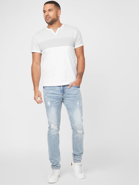 Franz Slit Tee Guess Blanc Pur