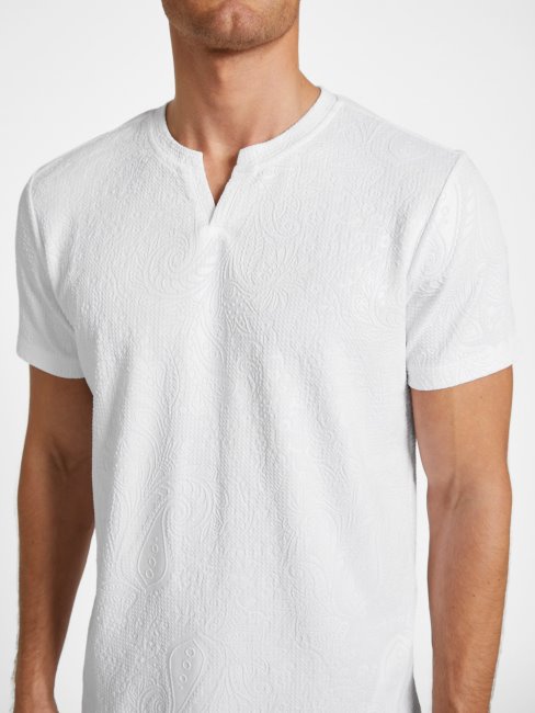 T-shirt à Fente Haulie Blanc Pur Devinez