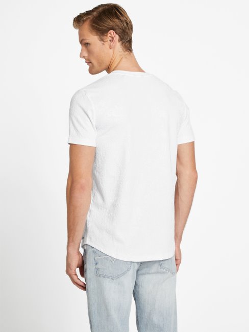 T-shirt à Fente Haulie Blanc Pur Devinez