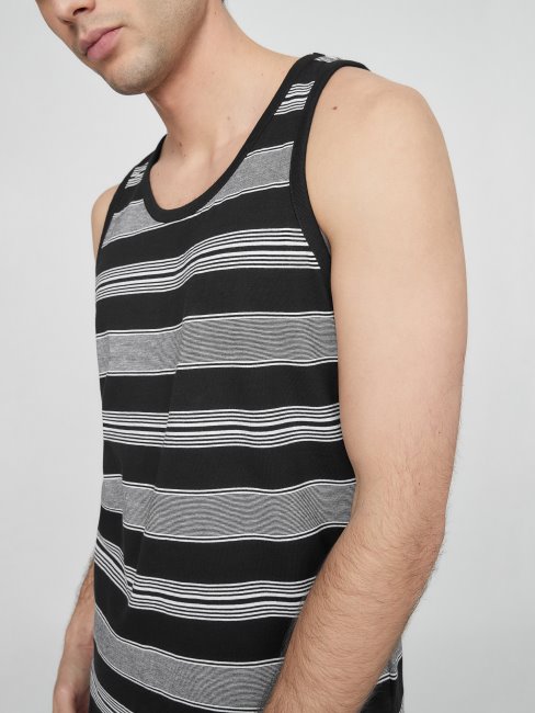 Débardeur Rayé Neige Noir Jet Guess