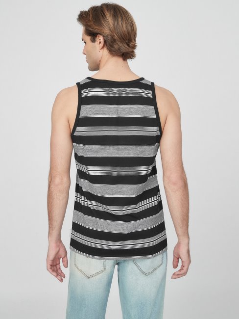 Débardeur Rayé Neige Noir Jet Guess