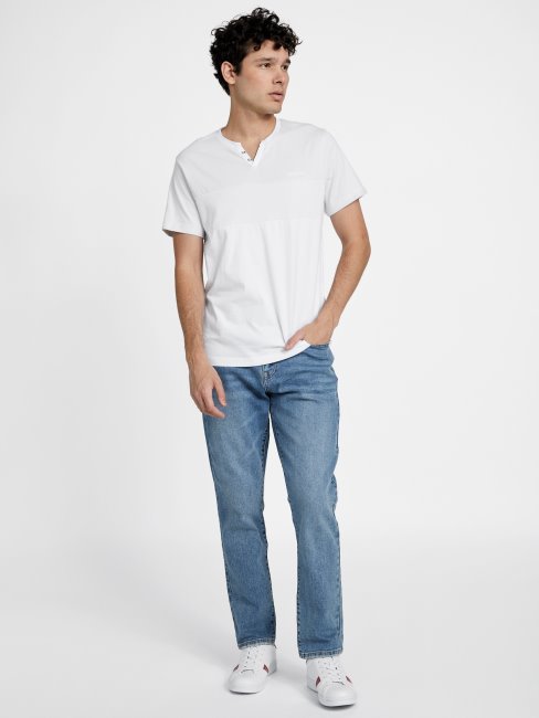 T-shirt à Fentes Color-block Guess Pure White Multi Hanz