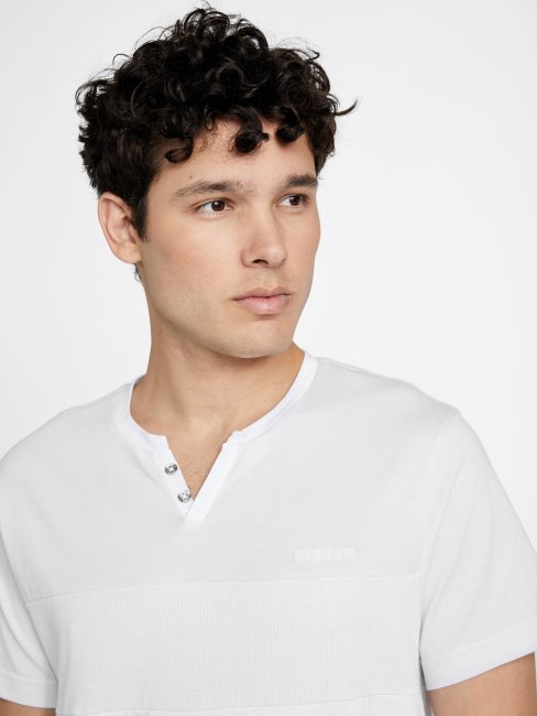 T-shirt à Fentes Color-block Guess Pure White Multi Hanz