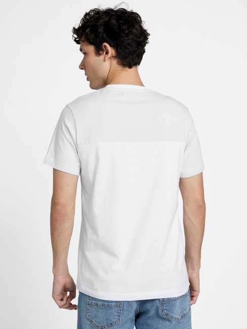 T-shirt à Fentes Color-block Guess Pure White Multi Hanz