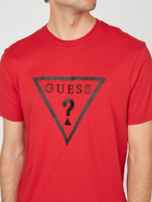 Guess Bolton Logo Crew Rugby Rouge