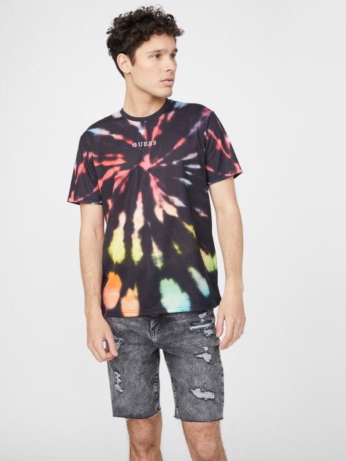 T-shirt Tie-dye Jameson Noir De Jais Guess