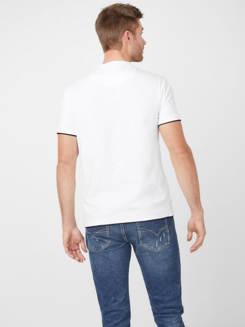 Tee Shirt Edgar Henley Blanc Pur Deviner