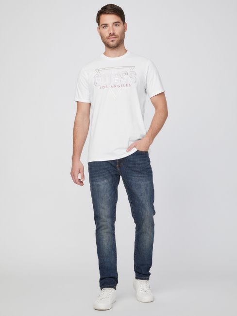 T-shirt Blanc Pur Eco Lin Logo Guess