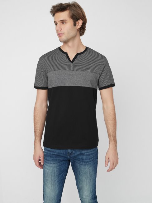 Franz Slit Tee Guess Noir De Jais