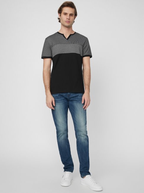 Franz Slit Tee Guess Noir De Jais