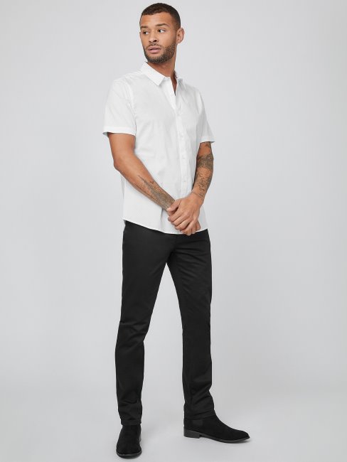 Chemise Guess Darrow Blanc Pur à Pois