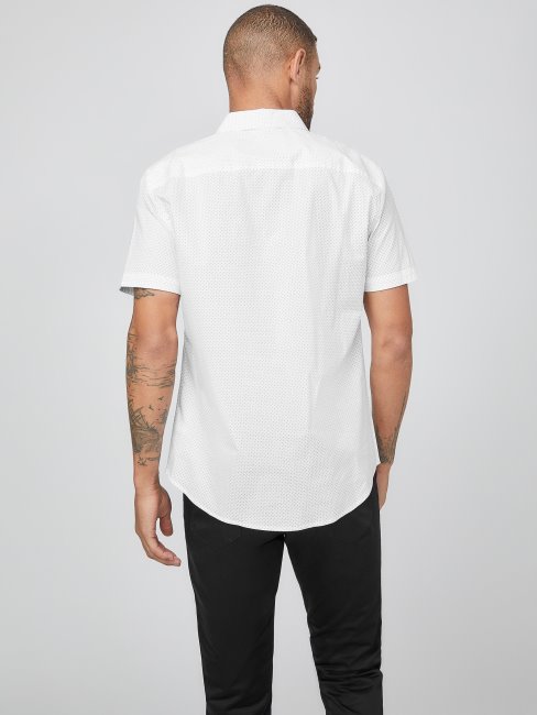 Chemise Guess Darrow Blanc Pur à Pois