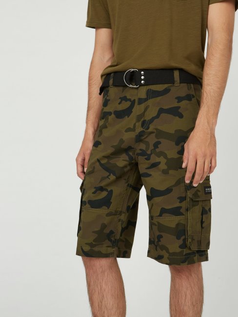 Short Cargo Karl Camo Vert Camouflage Guess
