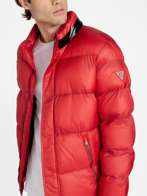 Doudoune Eco Angelus Color-block Rugby Rouge Guess