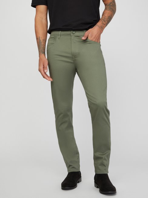 Pantalon En Satin Olive Ledger Guess